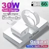 APPLE Original 30W Tipo C Cargador Rápido Para iPhone 14 13 12 11 Pro Max SE Mini 8 Plus XR X XS iPad de Carga Rápida Cable Relámpago