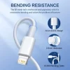 Cable de carga rápida Original para APPLE iPhone, accesorios para modelos 14, 13, 12, 11 Pro Max, 13, 12 mini, 14, 7, 8 Plus, XS - Imagen 2