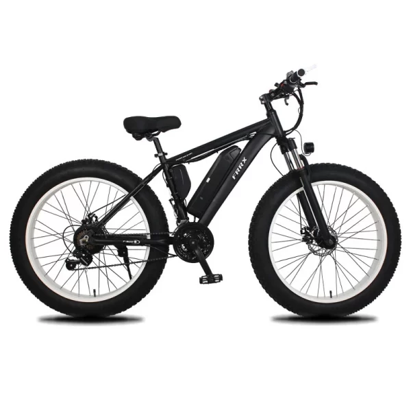 FEVIVOS-bicicleta eléctrica de montaña E1, bici con doble absorción de impactos, 26 pulgadas, 1000W, 48V, velocidad Variable, Neumático de nieve