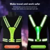 Chaleco reflectante Led ajustable, recargable, de alta visibilidad, para correr de noche al aire libre, montar, caminar, equipo de ciclismo - Imagen 3