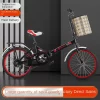 Bicicleta plegable portátil de una sola velocidad para estudiantes, bicicletas de velocidad Variable, neumáticos antideslizantes, bicicletas de carretera ajustables de varias velocidades, 20 pulgadas - Imagen 4