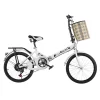 Bicicleta plegable portátil de una sola velocidad para estudiantes, bicicletas de velocidad Variable, neumáticos antideslizantes, bicicletas de carretera ajustables de varias velocidades, 20 pulgadas - Imagen 5