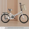 Bicicleta plegable portátil de una sola velocidad para estudiantes, bicicletas de velocidad Variable, neumáticos antideslizantes, bicicletas de carretera ajustables de varias velocidades, 20 pulgadas - Imagen 6