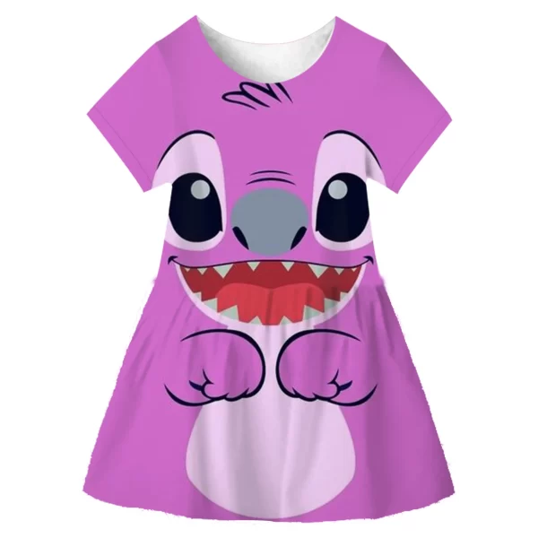 Disfraz de Stitch para niños, ropa de Cosplay para niñas de 4, 8 y 10 años, vestido de fiesta, vestidos de princesa para niñas, 2 vestidos de cumpleaños - Imagen 2