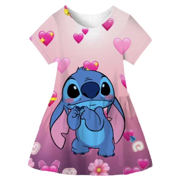 Disfraz de Stitch para niños, ropa de Cosplay para niñas de 4, 8 y 10 años, vestido de fiesta, vestidos de princesa para niñas, 2 vestidos de cumpleaños - Imagen 3