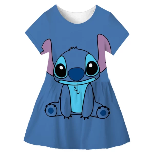 Disfraz de Stitch para niños, ropa de Cosplay para niñas de 4, 8 y 10 años, vestido de fiesta, vestidos de princesa para niñas, 2 vestidos de cumpleaños - Imagen 4