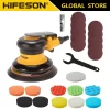 HIFESON-pulidora neumática, lijadora de aire de 5 ''y 125mm, herramienta para el cuidado de la pintura del coche, máquina de Palma Orbital aleatoria, amoladora para trabajo de madera lijadora lijadora de banda amolado