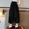 Pantalones Cargo para niña adolescente, pantalón informal de pierna ancha, holgado, coreano, a la moda, 5, 8, 10, 12 y 14 años - Imagen 5