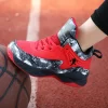 Zapatillas de baloncesto para niños, zapatos deportivos antideslizantes de suela gruesa, novedad de 2023 - Imagen 6