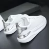 Zapatos blancos de suela gruesa para hombre y mujer, zapatillas deportivas informales para pareja, tenis para correr, novedad de otoño - Imagen 4