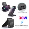 30W Fast Wireless Charger for Samsung S24 S23 S22 S21 Quick Charging Stand For iPhone 15 14 13 12 11 Pro Max XS XR X 8 Xiaomi 14 - Imagen 6