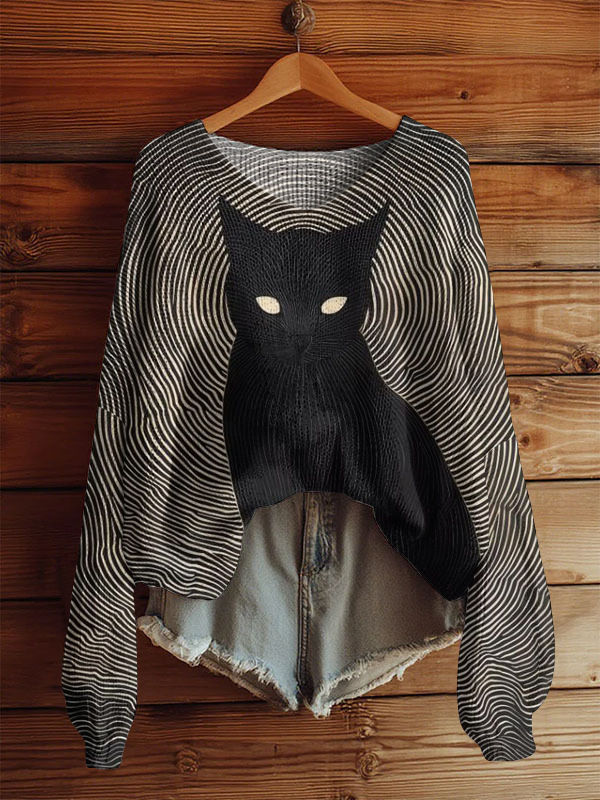 blusa manga largaAutumnWinter V-Neck Loose 3D Knitted Sweater For Women