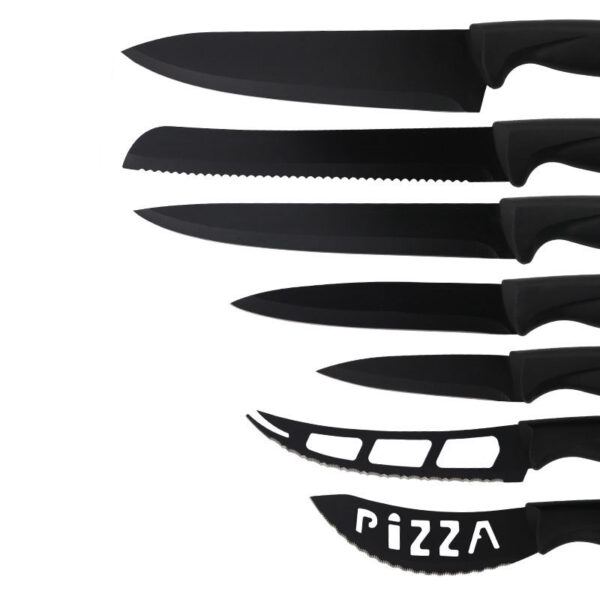 juego de cuchillo de acero inoxidables Stainless Steel Knife Set Kitchen Household Slicing Knife Chef's Knife Bread Knife Cheese Knife Scissors Pizza Knife Steak Knife