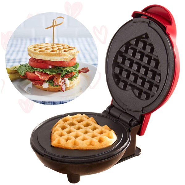 todadora de pan Mini Waffle Maker Waffle Home Children'S Breakfast Machine Portable Electric Baking Pan Light Food Machine