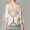 blusa Jastie Bohemian Hollow Out Beach Cover Up Blouse Beach Shirt Women Crochet Lace Top Blusas mujer de moda Summer Shirt Tops