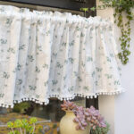 Cortina para cocina Tassel Curtain Kitchen Short Curtain Floating Window Coffee Curtain
