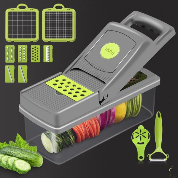 cortadora de verdura frusta y vegetales Household Kitchen Gadgets Vegetable Cutter Silk Cutter