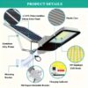 lampara Solar-powered LED Streetlights With Rechargeable Batteries And 360-degree LED Panels, Durable Plastic Semi-recessed Outdoor Garden Lighting.