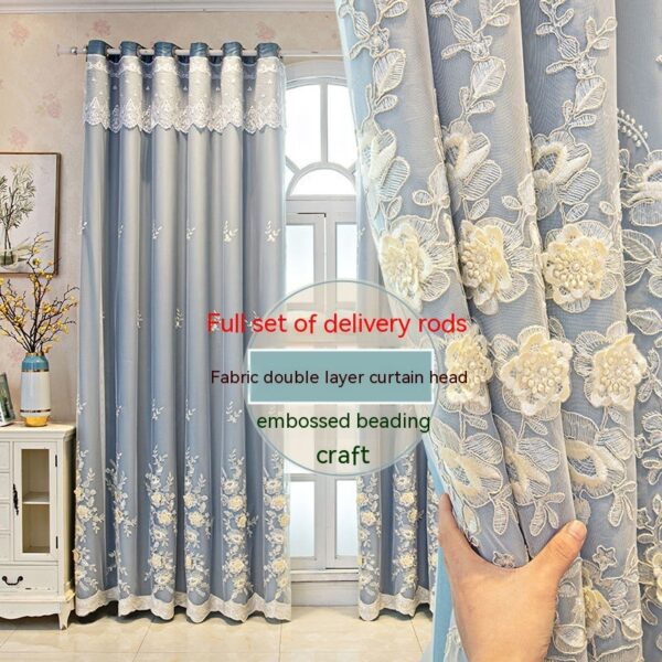 Cortina dormitorio Bedroom Shading Wedding Home Double Open Curtain Finished Set