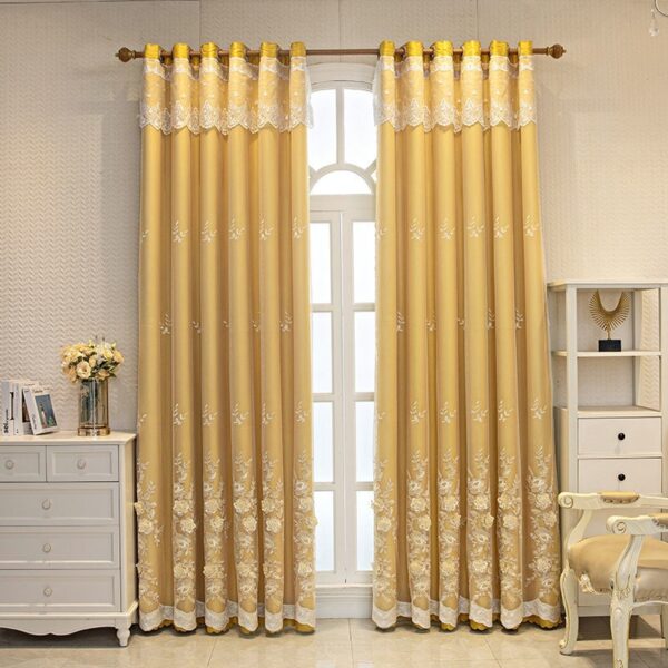 Cortina dormitorio Bedroom Shading Wedding Home Double Open Curtain Finished Set