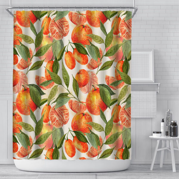 Cortina para ducha Plant Waterproof And Mildew Proof Digital Custom Punch-free Printing Bathroom Curtain