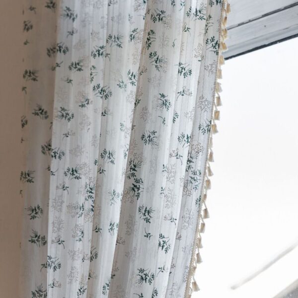 Cortina para cocina Tassel Curtain Kitchen Short Curtain Floating Window Coffee Curtain