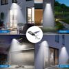 lampara Solar-powered LED Streetlights With Rechargeable Batteries And 360-degree LED Panels, Durable Plastic Semi-recessed Outdoor Garden Lighting.