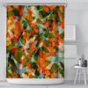 Cortina para ducha Plant Waterproof And Mildew Proof Digital Custom Punch-free Printing Bathroom Curtain