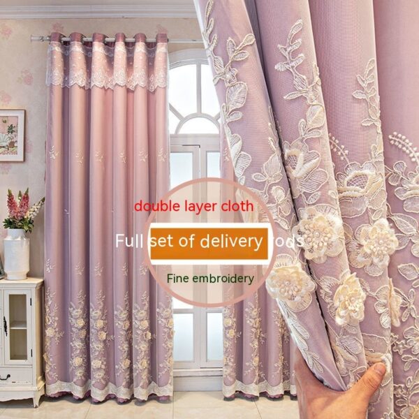 Cortina dormitorio Bedroom Shading Wedding Home Double Open Curtain Finished Set