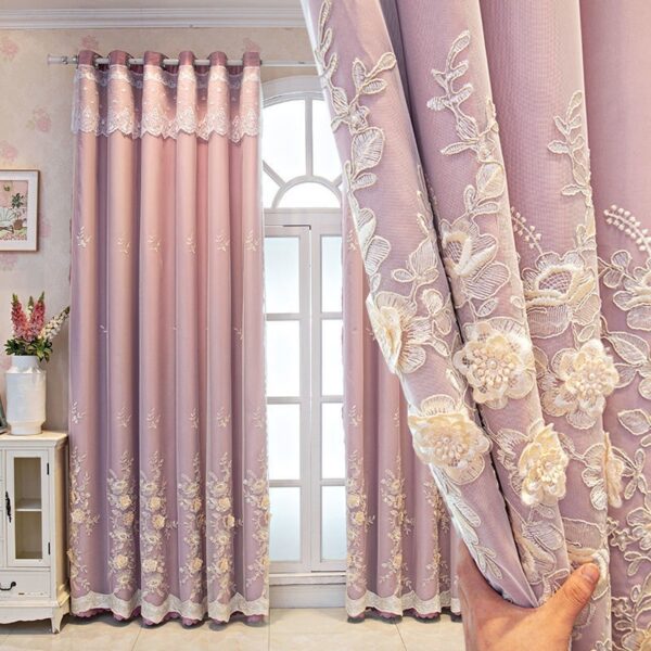 Cortina dormitorio Bedroom Shading Wedding Home Double Open Curtain Finished Set